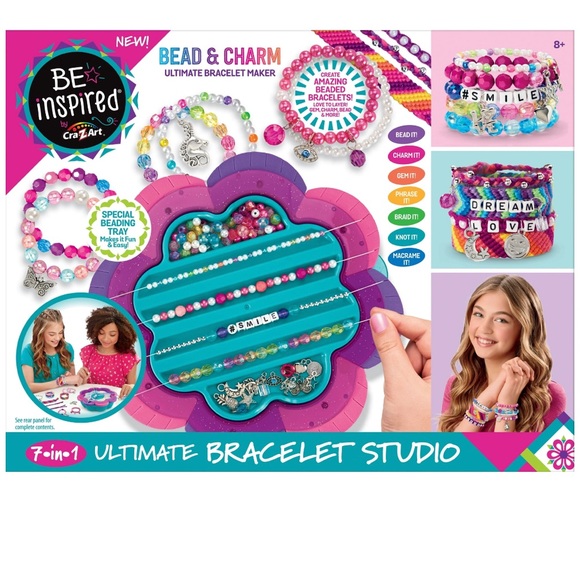Cra-Z-Art Be Inspired Ultimate Bracelet Studio, 41 Piece Kit - Picture 2 of 12